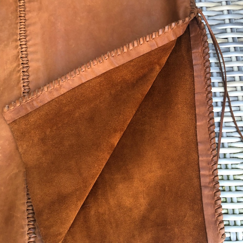 Ralph Lauren Western Leather Skirt 4 Rawhide - Picture 15 of 15